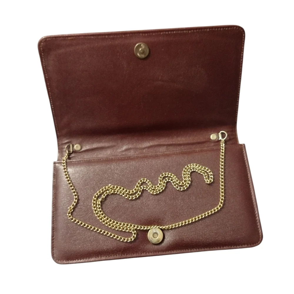 Vintage Rare Wine Gucci Purse W/Chain Strap - Picture 7 of 9